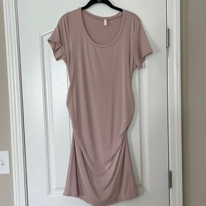 Pinkblush maternity short sleeve blush dress